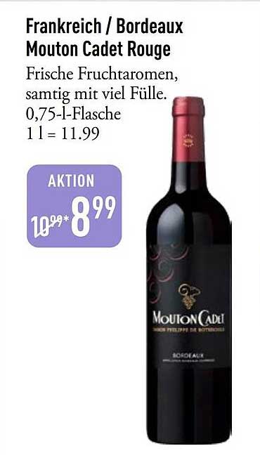 Frankreich / Bordeaux Mouton Cadet Rouge