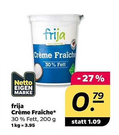 frija Crème Fraîche* 30 % Fett, 200 g