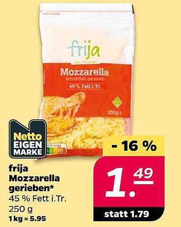frija Mozzarella gerieben*
