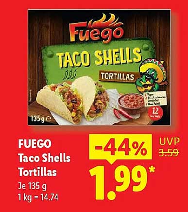 FUEGO Taco Shells Tortillas