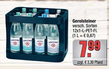Gerolsteiner versch. Sorten 12x1-L-PET-Fl. (1 L = € 0,67)