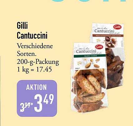 Gilli Cantuccini Verschiedene Sorten. 200-g-Packung 1 kg = 17.45