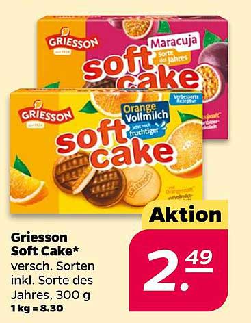 Griesson Soft Cake* versch. Sorten inkl. Sorte des Jahres, 300 g