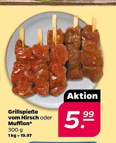 Grillspieße vom Hirsch oder Mufflon*
