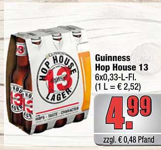 Guinness Hop House 13 6x0,33-L-Fl. (1 L = € 2,52)