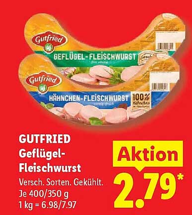 GUTFRIED Geflügel-Fleischwurst