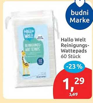 Hallo Welt Reinigungs-Wattepads 60 Stück