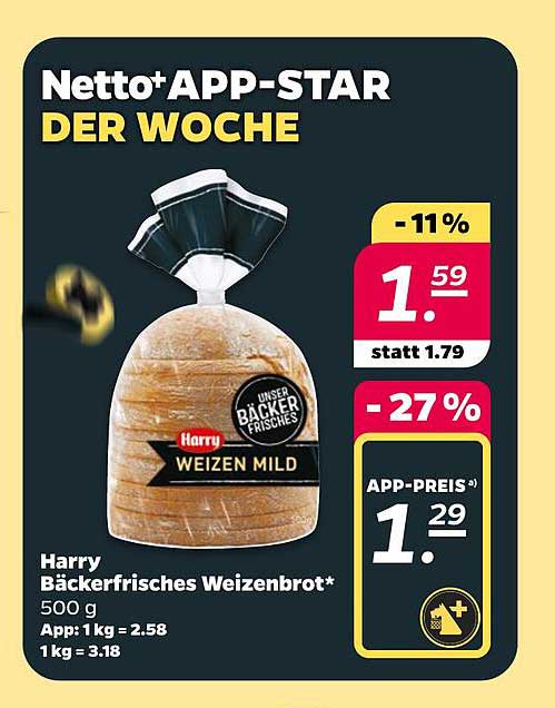 Harry Bäckerfrisches Weizenbrot* 500 g