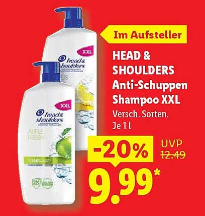 HEAD & SHOULDERS Anti-Schuppen Shampoo XXL Versch. Sorten. Je 1 l