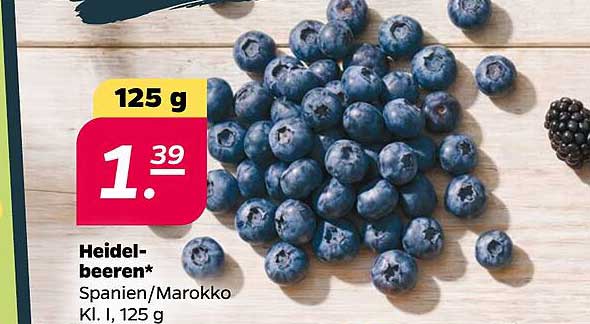 Heidelbeeren* Spanien/Marokko Kl. I, 125 g