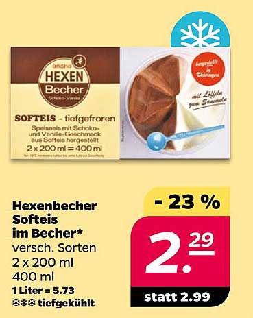 Hexenbecher Softeis im Becher*