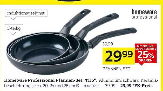 Homeware Professional Pfannen-Set „Trio“