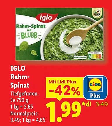 IGLO Rahm-Spinat
