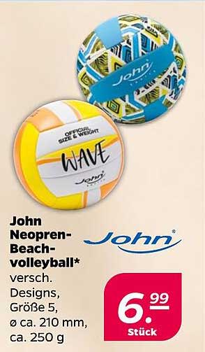 John Neopren-Beach-volleyball* versch. Designs, Größe 5, ø ca. 210 mm, ca. 250 g