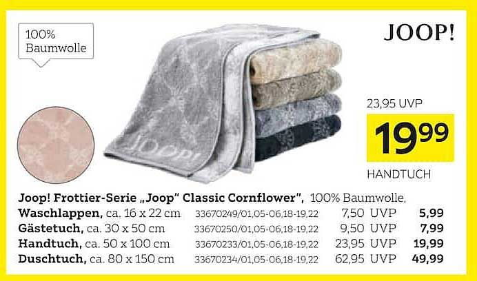 Joop! Frotier-Serie „Joop“ Classic Cornflower