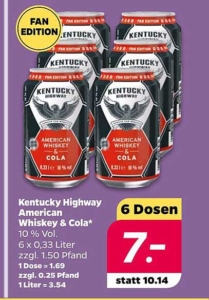 Kentucky Highway American Whiskey & Cola*