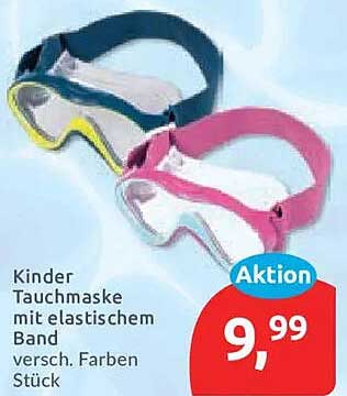 Kinder Tauchmaske mit elastischem Band verschied. Farben Stück