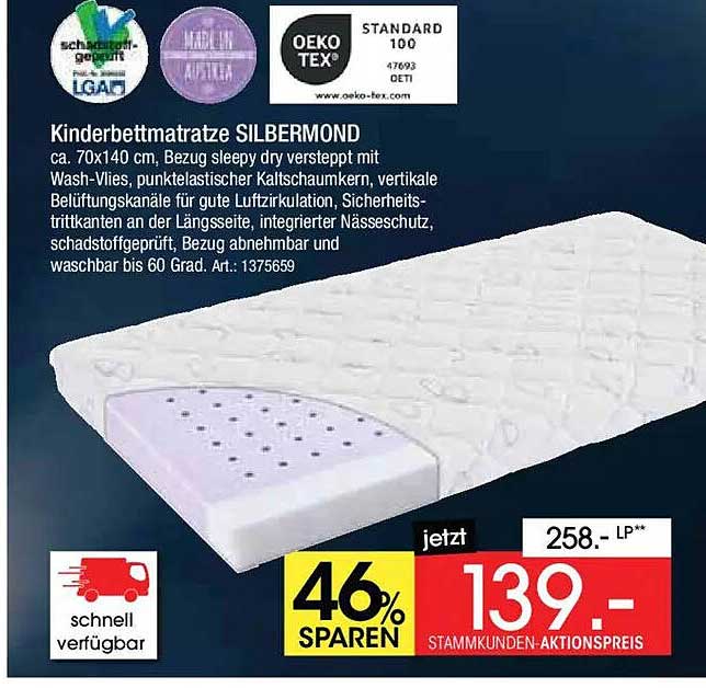 Kinderbettmatratze SILBERMOND