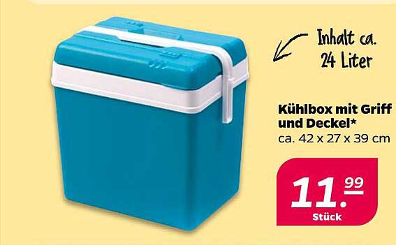 Kühlbox mit Griff und Deckel*