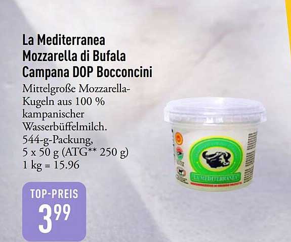 La Mediterranea Mozzarella di Bufala Campana DOP Bocconcini