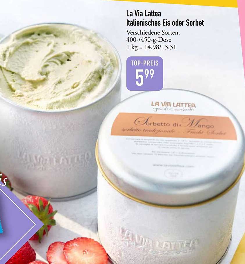 La Via Lattea Italienisches Eis oder Sorbet