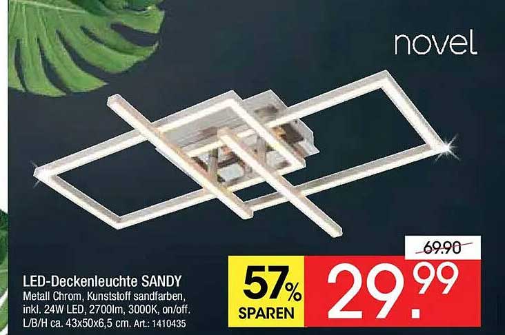 LED-Deckenleuchte SANDY