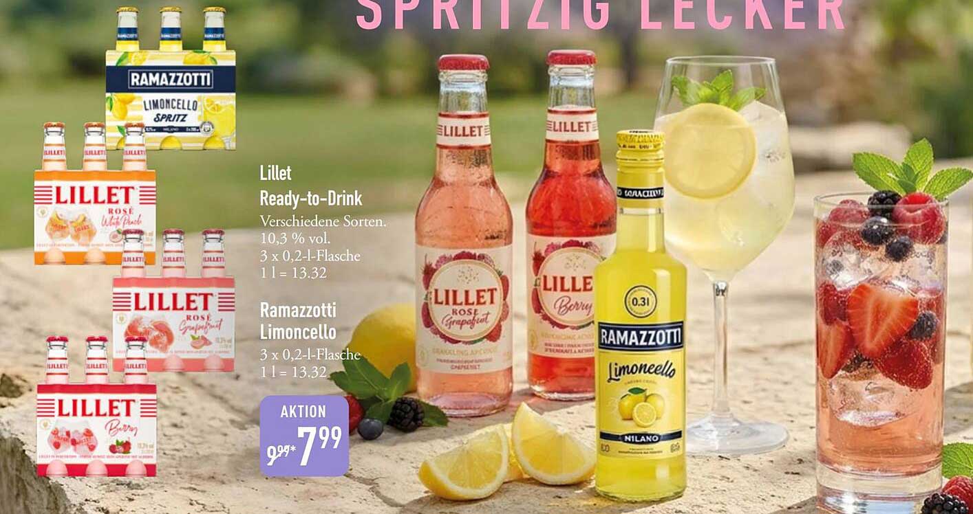 Lillet Ready-to-Drink, verschiedene Sorten. 10,3 % vol. 3 x 0,2-l-Flasche