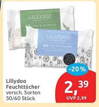 Lillydoo Feuchttücher versch. Sorten 50/60 Stück