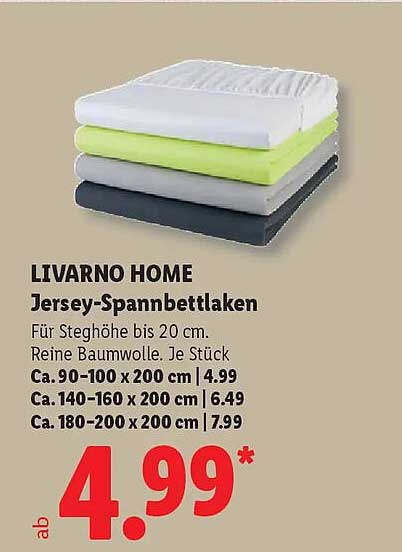 LIVARNO HOME Jersey-Spannbettlaken