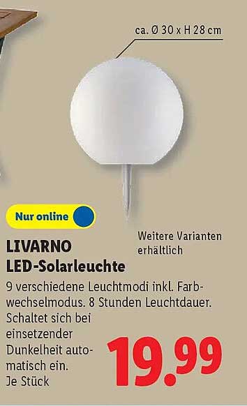 LIVARNO LED-Solarleuchte
