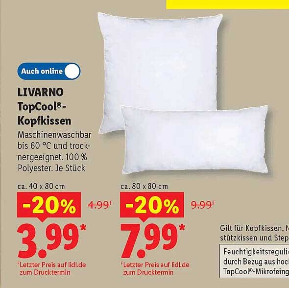 LIVARNO TopCool®-Kopfkissen