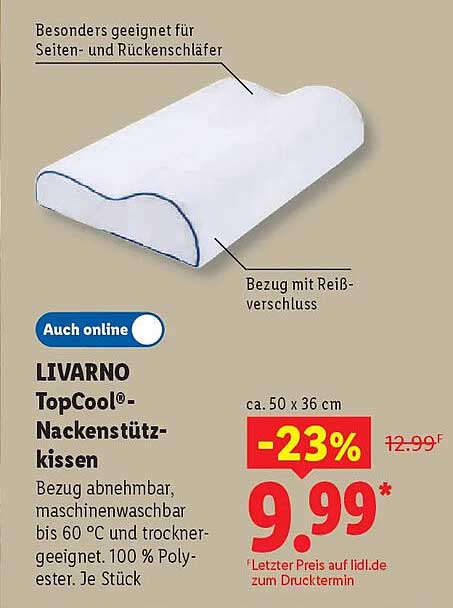 LIVARNO TopCool®-Nackenstützkissen