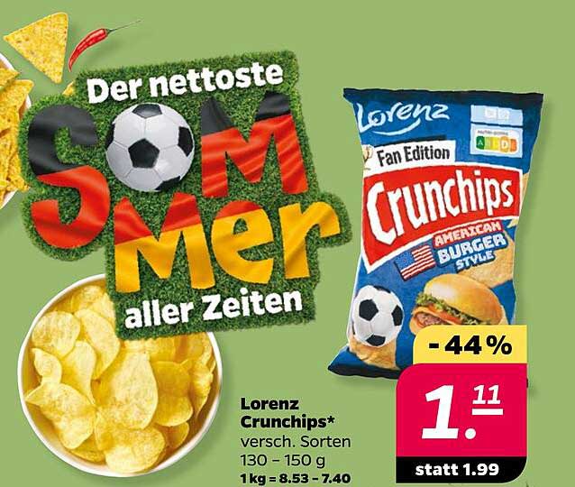 Lorenz Crunchips* versch. Sorten 130 - 150 g