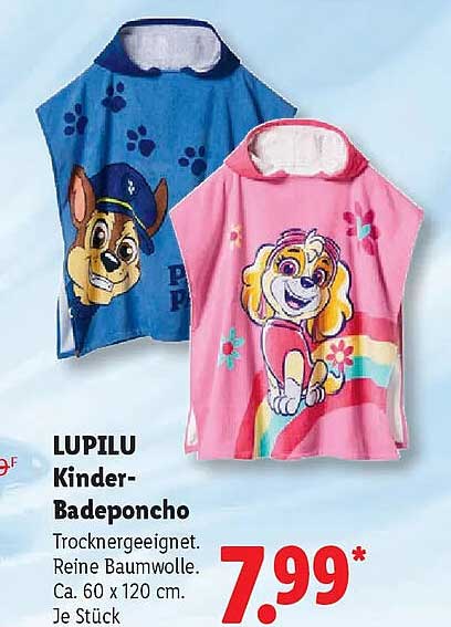 LUPILU Kinder-Badeponcho