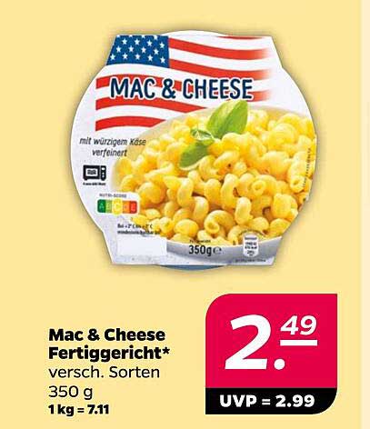 Mac & Cheese Fertiggericht* versch. Sorten 350 g 1 kg = 7.11