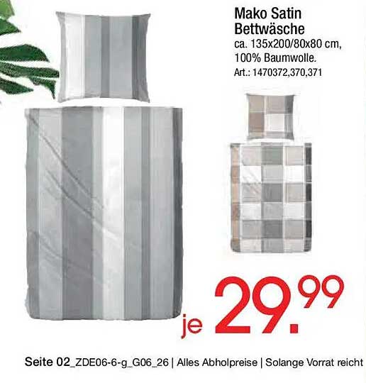 Mako Satin Bettwäsche