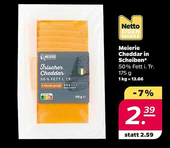 Meierie Cheddar in Scheiben*