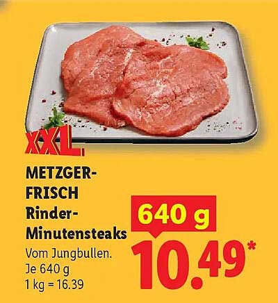 METZGER-FRISCH Rinder-Minutensteaks