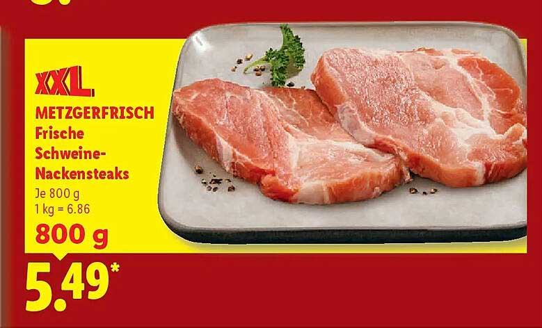METZGERFRISCH Frische Schweine-Nackensteaks