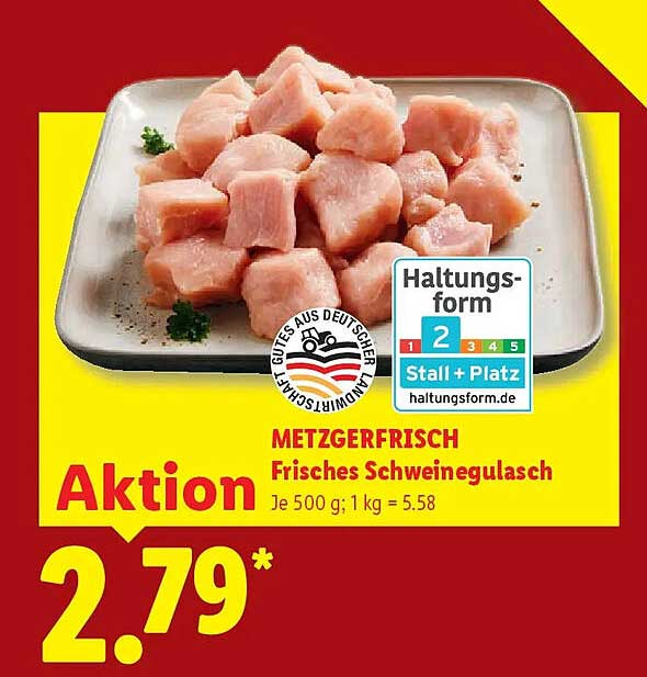 METZGERFRISCH Frisches Schweinegulasch