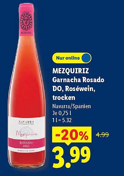 MEZQUIRIZ Garnacha Rosado DO, Roséwein, trocken