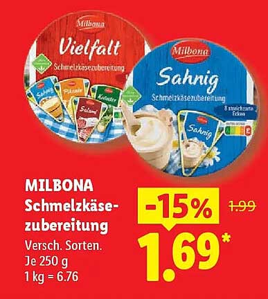 MILBONA Schmelzkäsezubereitung