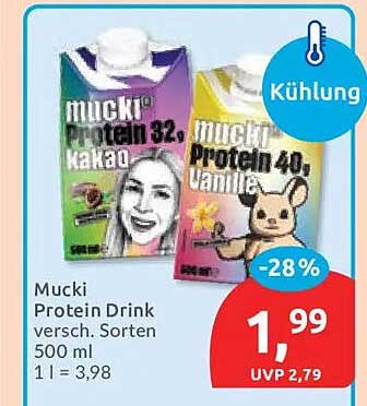 Mucki Protein Drink versch. Sorten 500 ml