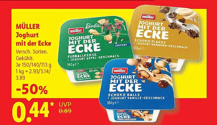 MÜLLER Joghurt mit der Ecke