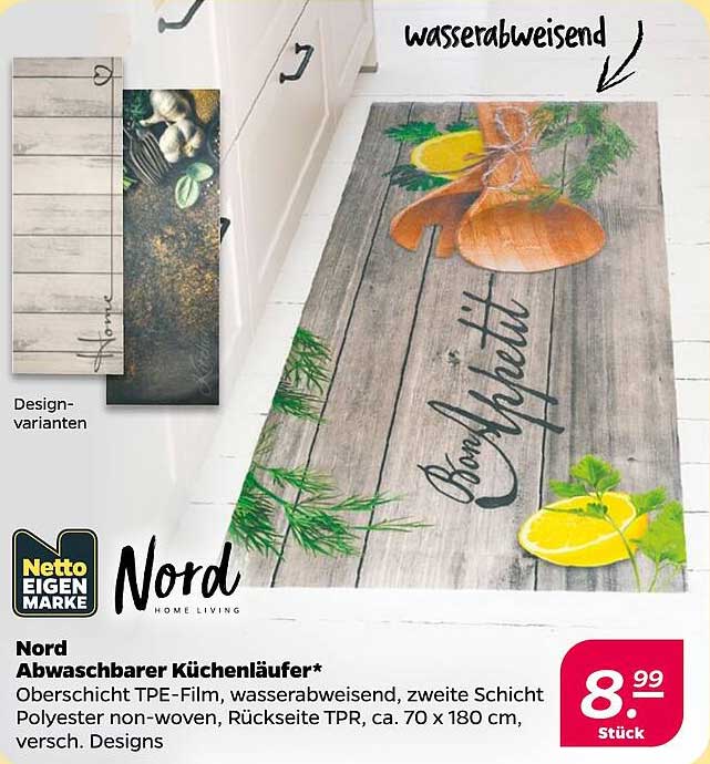 Nord Abwaschbarer Küchenläufer*