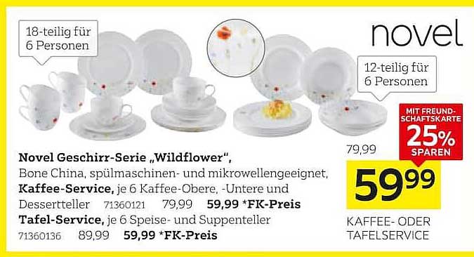 Novel Geschirr-Serie „Wildflower“