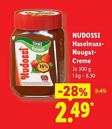 NUDOSSI Haselnuss-Nougat-Creme