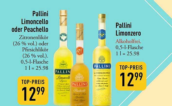Pallini Limoncello oder Peachello