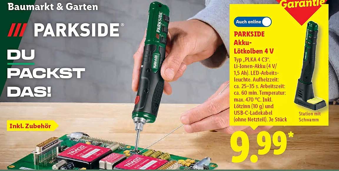 PARKSIDE Akku-Lötkolben 4 V