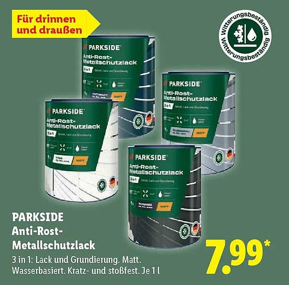 PARKSIDE Anti-Rost-Metallschutzlack
